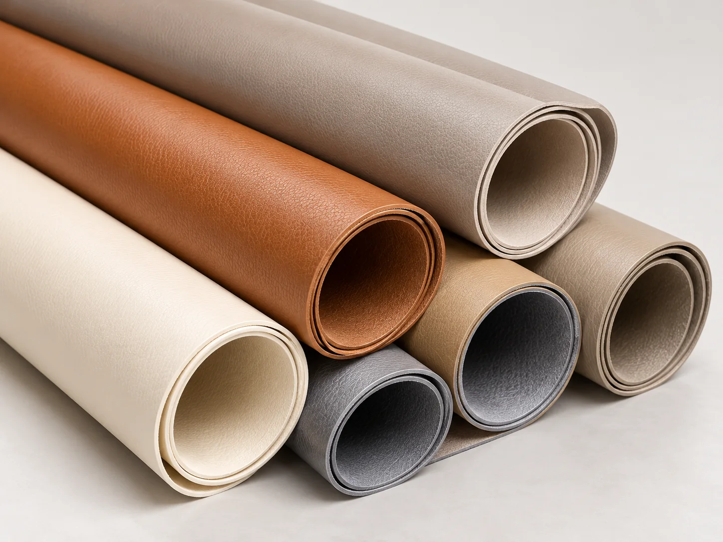Rolled leatherette materials in custom colours and finishes
