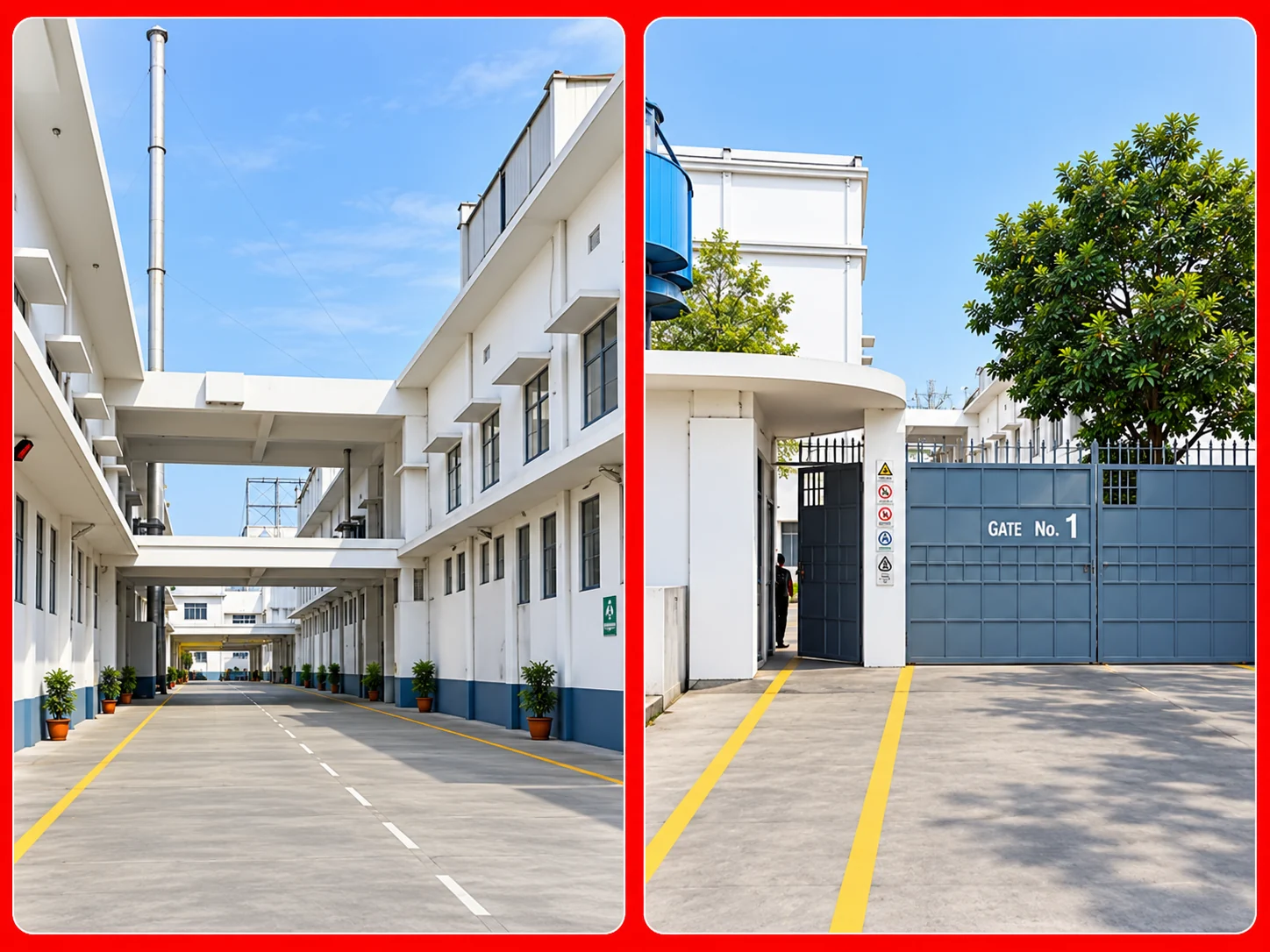 Leather manufacturing facility and factory gate in Kanpur, India